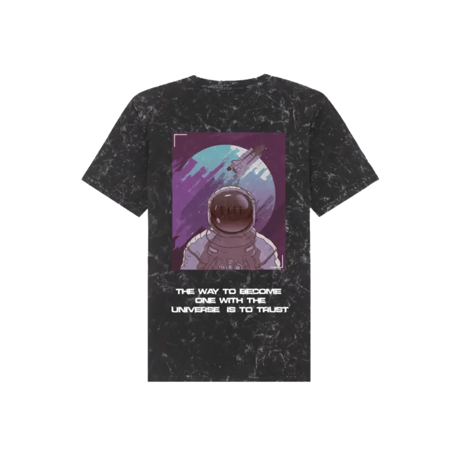 Safe Moon T-Shirt im Marmor Look mit Safe all over Print Rückseite