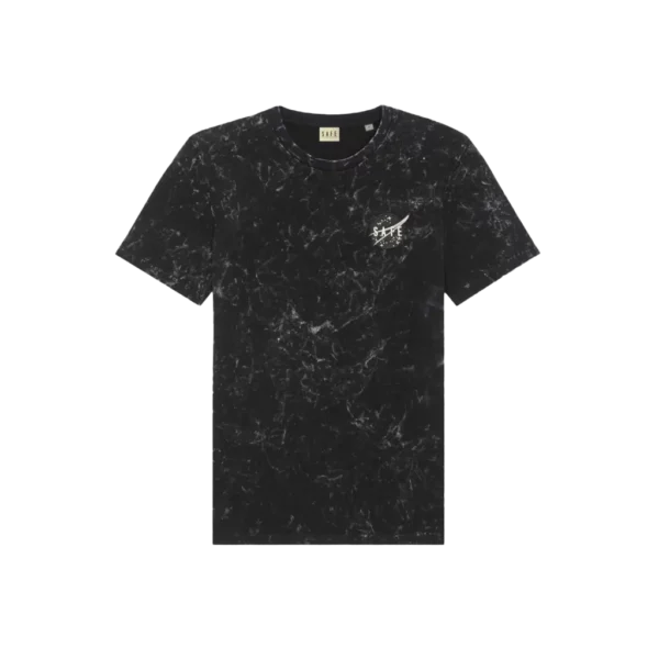 Safe Moon T-Shirt im Marmor Look mit Safe Patch Vorderseite