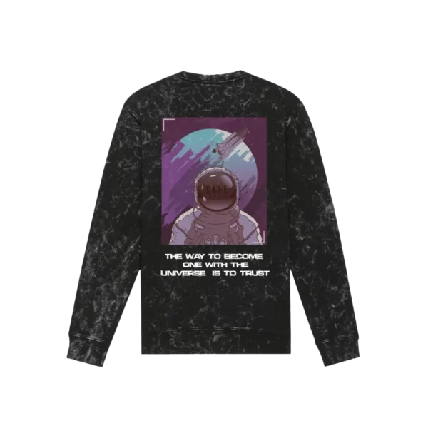 Safe Moon Sweatshirt im Marmor Look mit Safe all over Print Rückseite