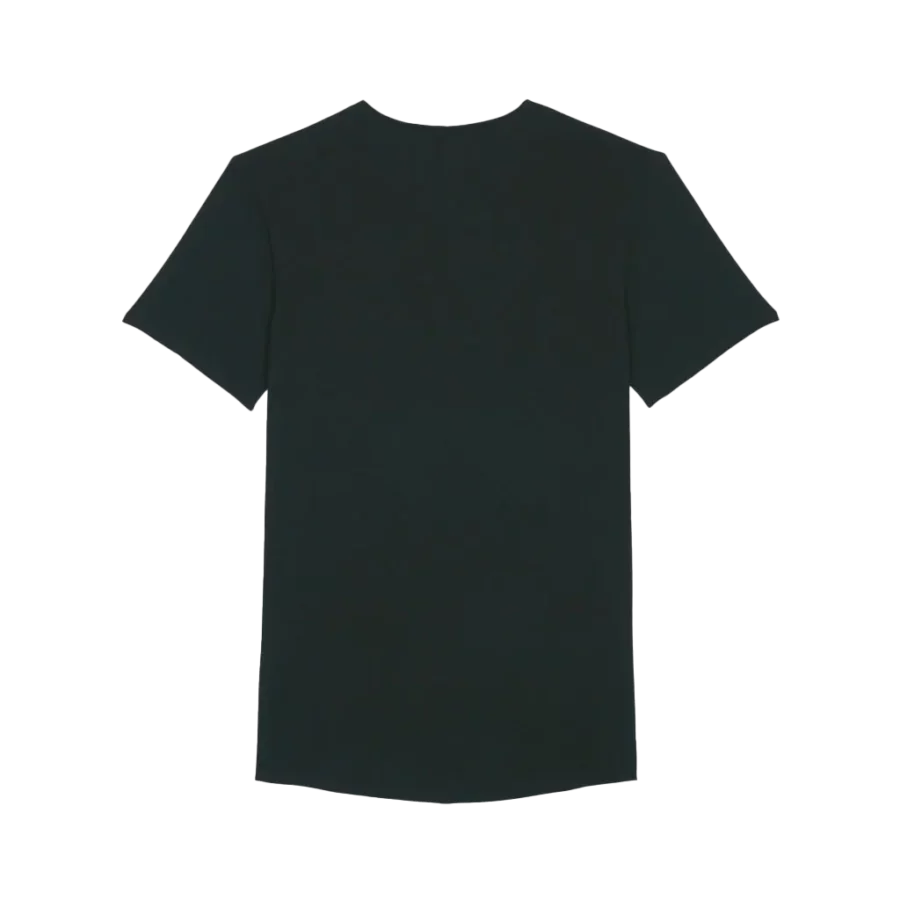 Schwarzes Long T-Shirt Basic Rückseite